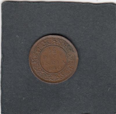 Beschrijving: 1/2 Pice GEORGIUS VI